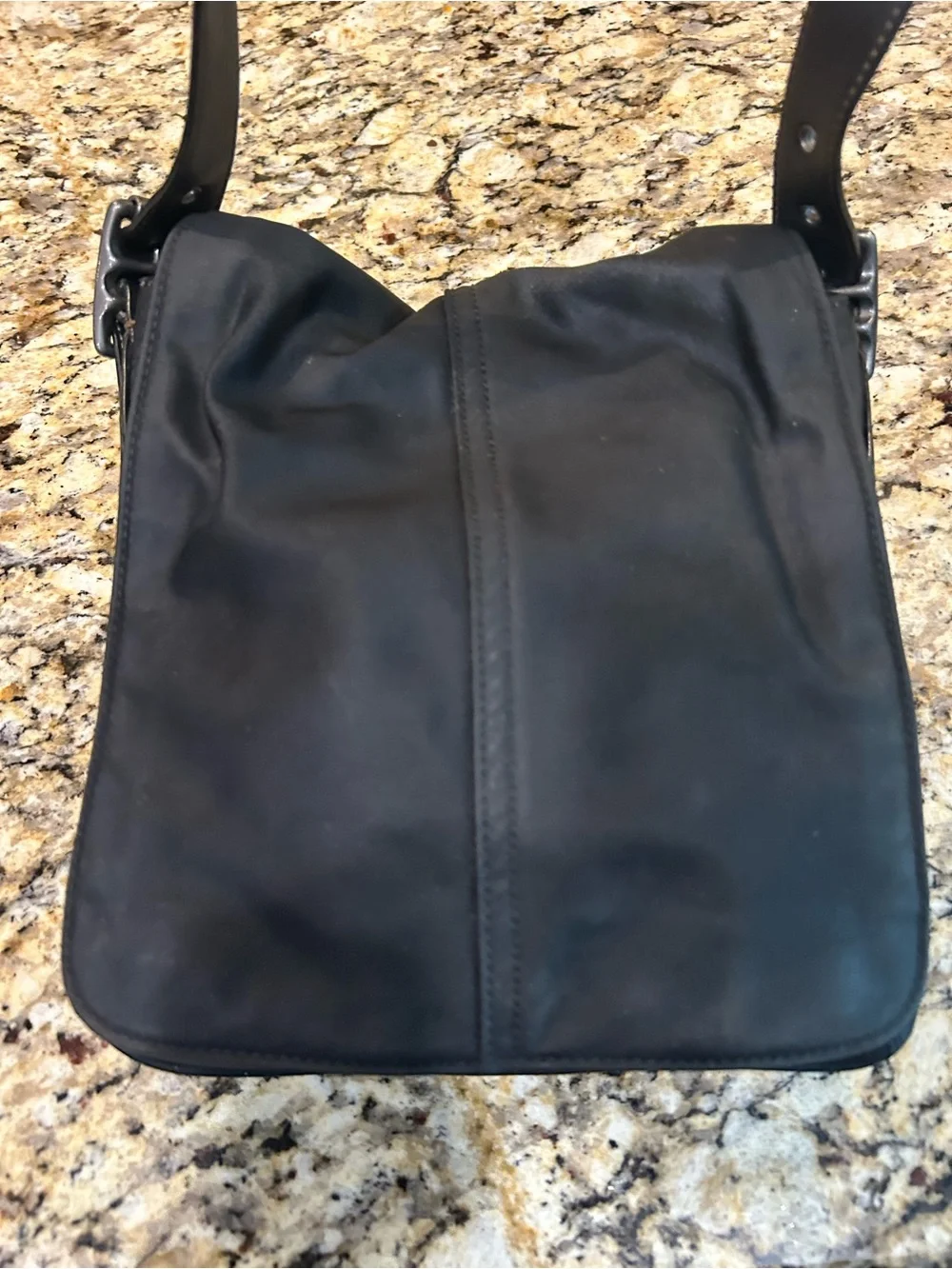 Coach Black Messenger Crossbody Bag Nylon Leather